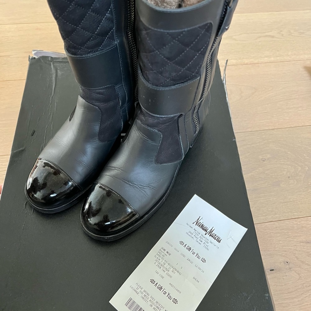 Chanel booties shoes sz 37.5 or uS 7
